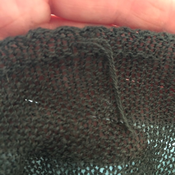 Free People Sweater Dress Tunic Top Wool Angora Blend Green Stripe Size XS VTG - Picture 9 of 9